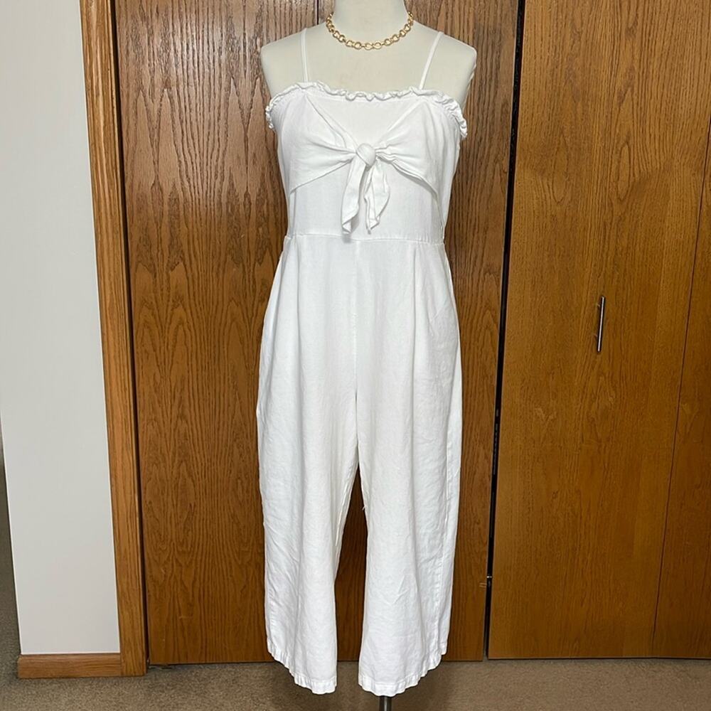 Mi Ami White Wide Leg Jumpsuit Size XL